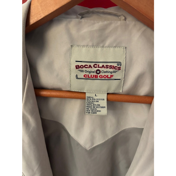 Men's Boca Classics Golf Jacket, Size L, Beige - Picture 4 of 4